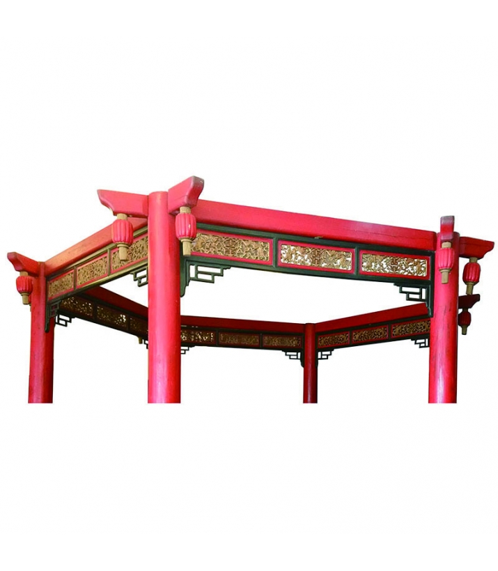 六柱紅黑金漆亭閣(藏家推薦!)