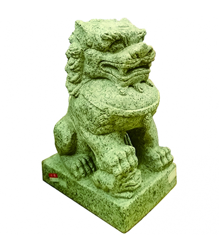 清代老件青斗石獅一對(藏家推薦!)