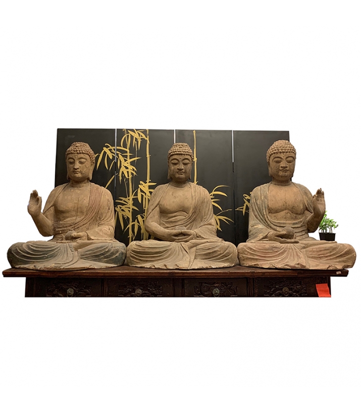 百年老黃楊木三世佛(藏家推薦!)